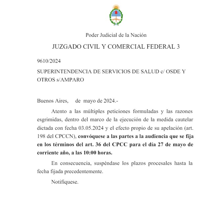 Prepagas la Justicia suspendió el plazo para que devuelvan lo cobrado