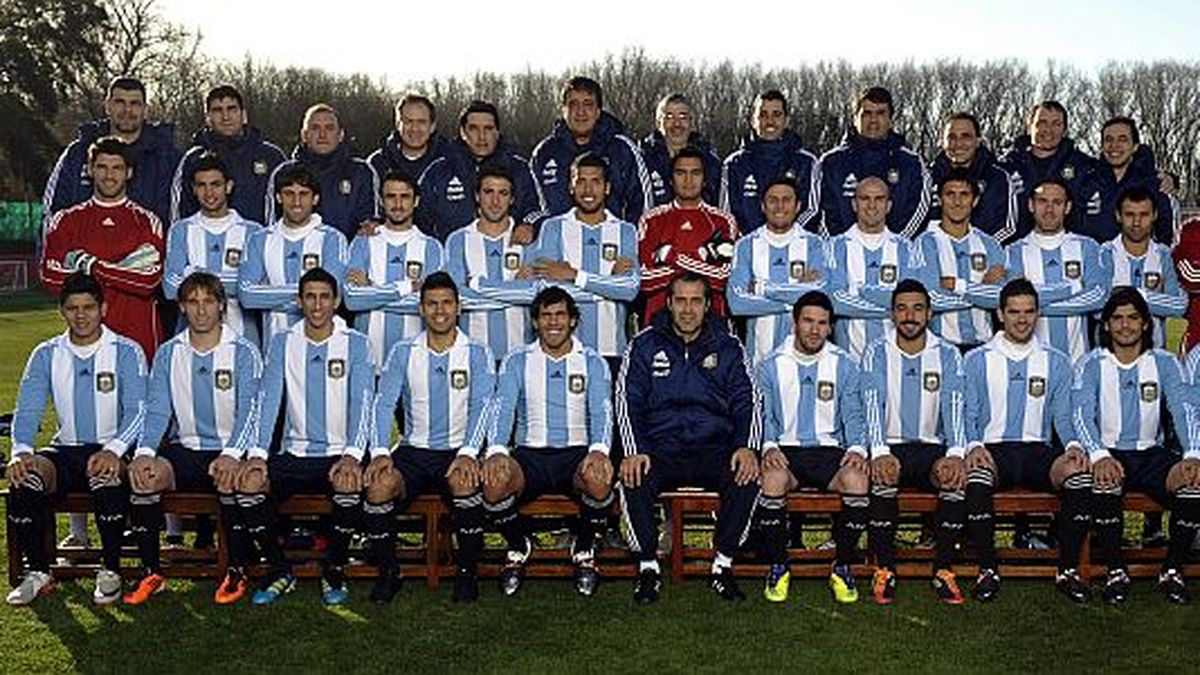 La foto oficial del plantel de la Copa América