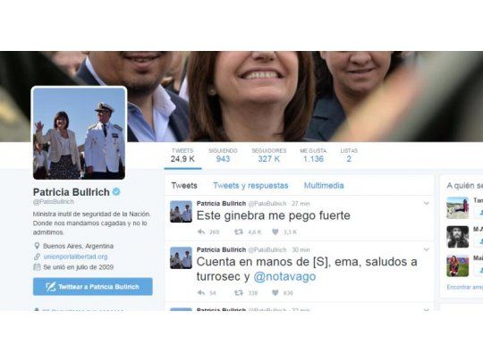 Hackearon La Cuenta De Twitter De Patricia Bullrich