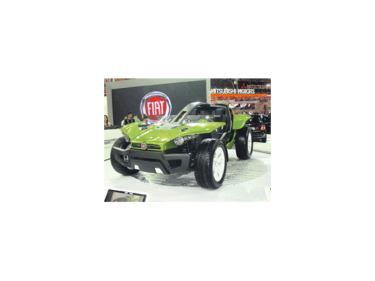 Fiat sorprende con su modelo FCC II. Un buggy con motor eléctrico capaz de ser recargable en cualquier tomacorriente de 220 voltios de su casa.