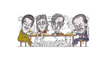 Gobernadores Hermes Binner, Fabiana Ríos, Sergio Urribarri y Juan Schiaretti.