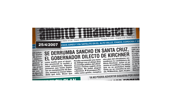ámbito.com | Hace dos semanas este diario anticipó que era irremontable la crisis del gobernador CarlosSancho y que se hablaba de Daniel Peralta como su reemplazante.