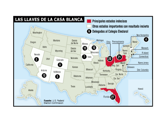 EE.UU.: qué ocurre hoy en estados clave para el 2/11
