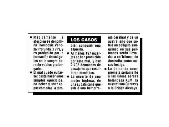 Demandan a tres líneas aéreas por síndrome de clase turista