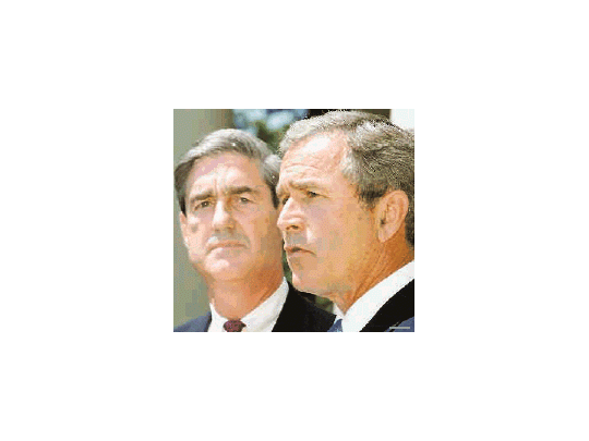 Ropert Mueller y George W. Bush