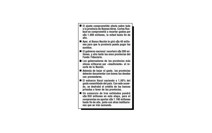 ámbito.com | Prometen ajuste por u$s 1.600 millones para destrabar dinero para provincias