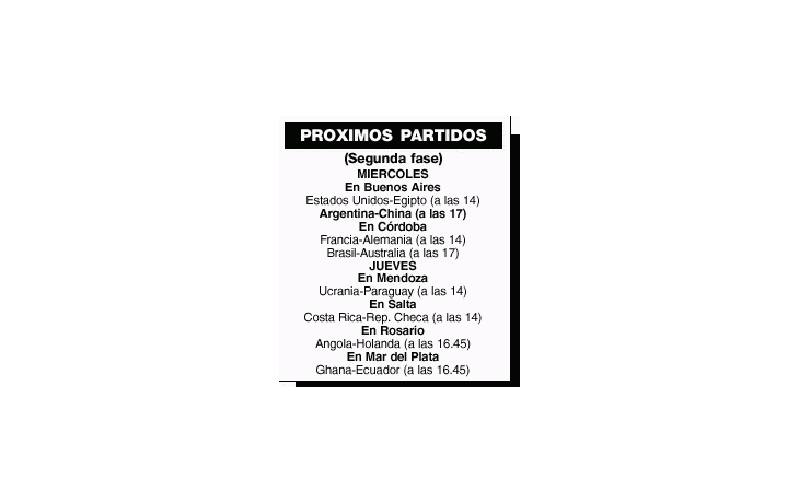 EL MIÉRCOLES SE JUEGA ARGENTINA ANTE CHINA