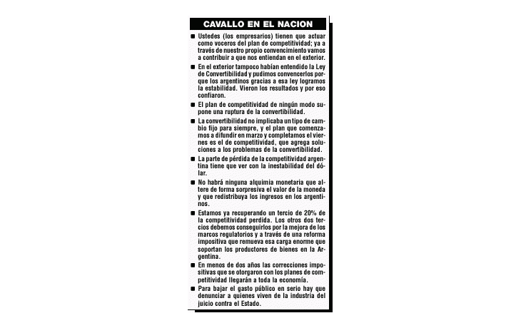 ámbito.com | Cavallo: Este gobierno ya bajó el gasto público