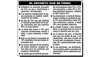 LAVAGNA APURA DECRETO PARA AUMENTAR TARIFAS