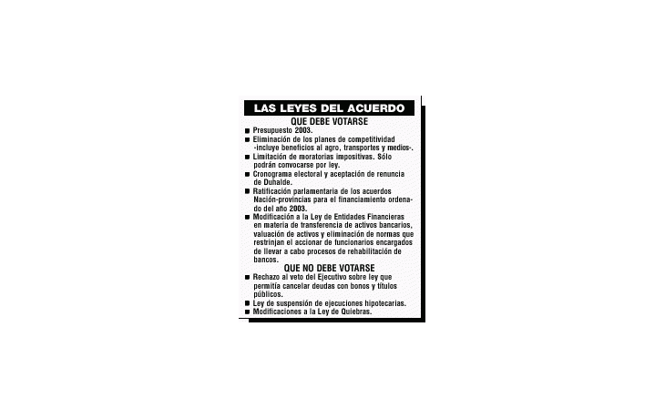 FRENAN MAÑANA POR LEY BLANQUEOS Y MORATORIAS