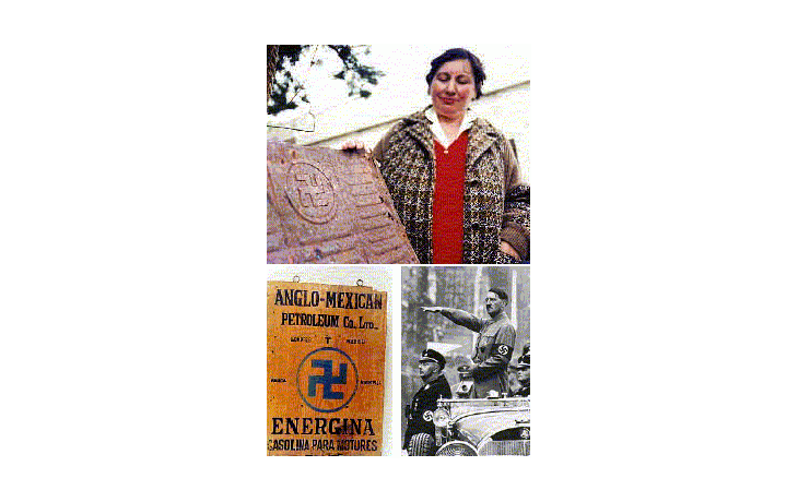 ámbito.com | En la foto superior se observa el chapón en el cual Telenoche investiga basó toda su investigación. Obsérvese en la foto inferior izquierda el mismo logotipo del combustible Energina y compárense ambos con la foto inferior derecha, donde aparece la verd