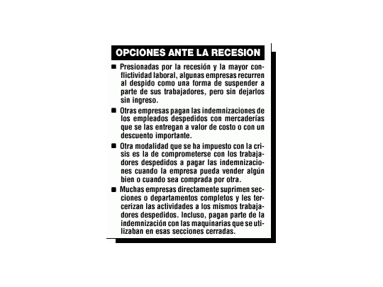 Curiosas formas de despido usan empresas por la crisis