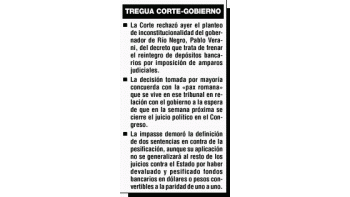 ámbito.com | Señal de la Corte: rechazó una demanda contra el corralito