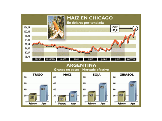 Positivo: granos suben otro 3%