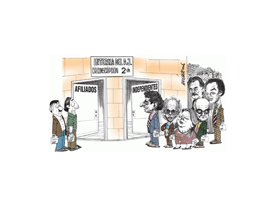 Carlos Chacho Alvarez, Luis Zamora, Elisa Carrió, Leopoldo Moreau, Aníbal Ibarra y Fredi Storani.