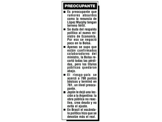 Rumores derrumban los títulos y acciones