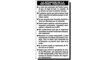 SE RETRASÓ LA REFORMA IMPOSITIVA