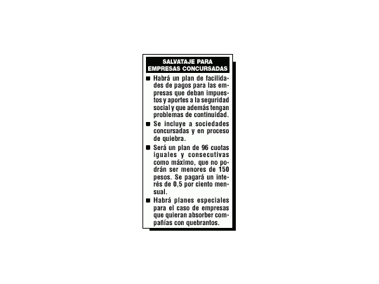 AFIP lanzó un plan de pagos para empresas con concursos