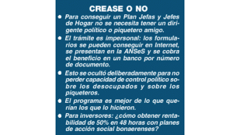 ámbito.com | Imprevisto: políticos no podrán manipular los planes sociales