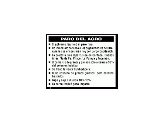 El gobierno negocia con el campo