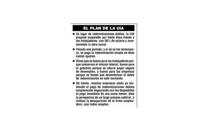ámbito.com | Industriales, con plan para evitar indemnización doble