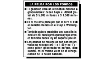 ámbito.com | Piden a provincias bajar déficit a $ 1.500 millones