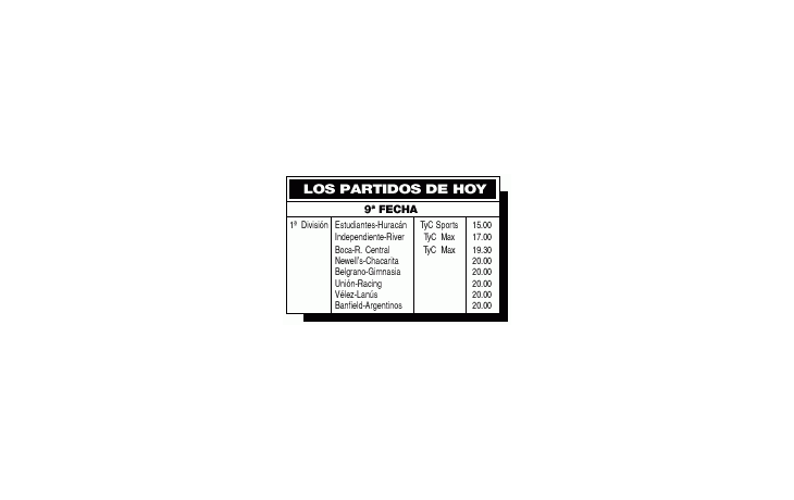 HOY SE COMPLETA LA NOVENA FECHA