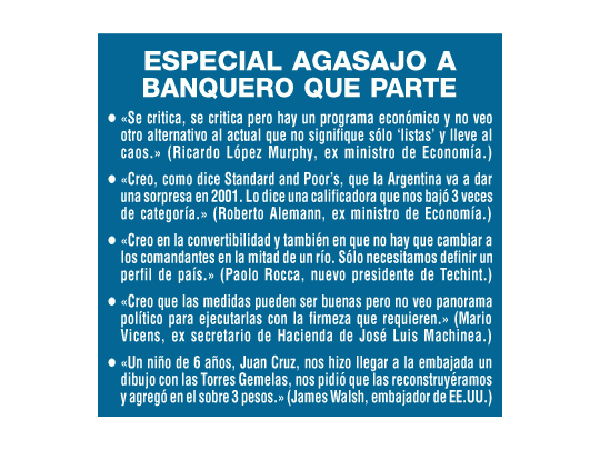 Especial agasajo a banquero que parte