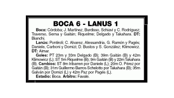 BOCA GOLEÓ A LANÚS