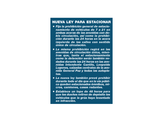 Aprueban ley más estricta para estacionar en Capital