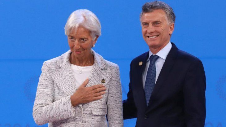 Lagarde junto a Macri.