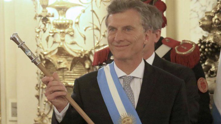 Mauricio Macri el día que asumió como Presidente de la Nación.