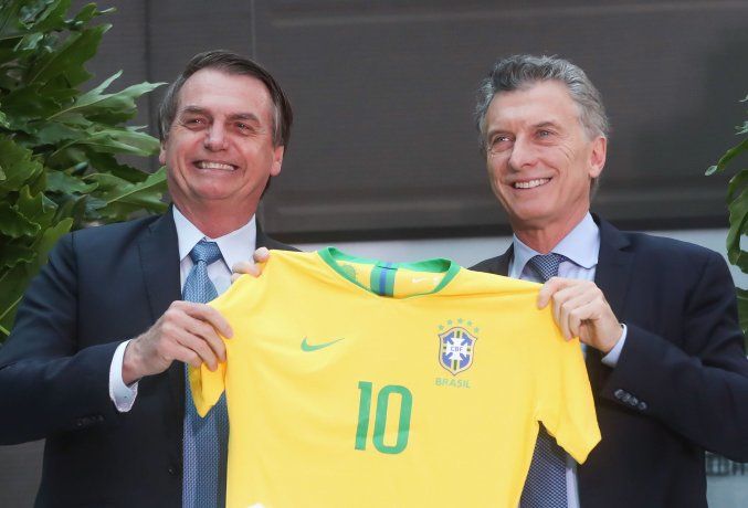 Jair Bolsonaro y Mauricio Macri.<br>