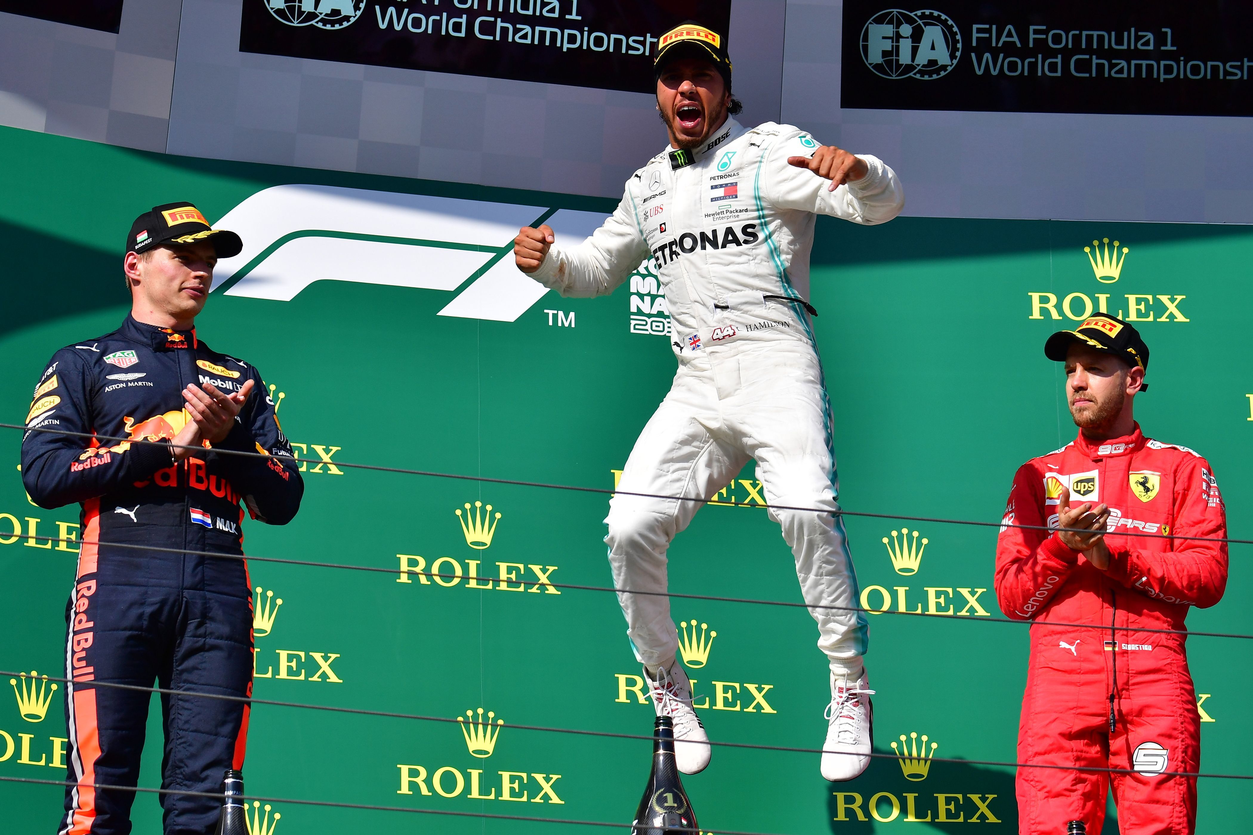 Resultado de imagen para A pura estrategia, Hamilton se quedó con el GP de HungrÃa