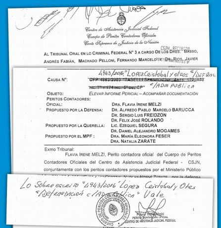 pericia. La pericia oficial por los planes de pago de Oil Combustibles fue incorporada al juicio oral que lleva adelante el Tribunal Oral Federal NÂ°3 a cargo de Fernando Machado Pelloni
