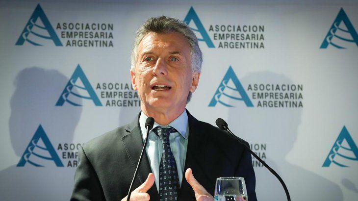 <p>El presidente, Mauricio Macri, durante su discurso ante empresarios. </p>