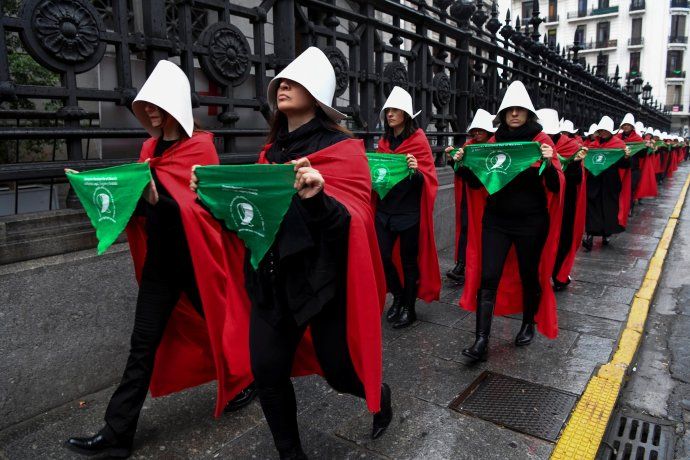 <p>Performance frente al Congreso durante el tratamiento de la ley del aborto</p>