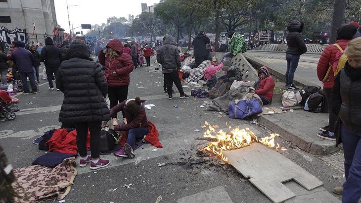 <p>El anterior acampe en la 9 de Julio fue duró 48 horas.</p>