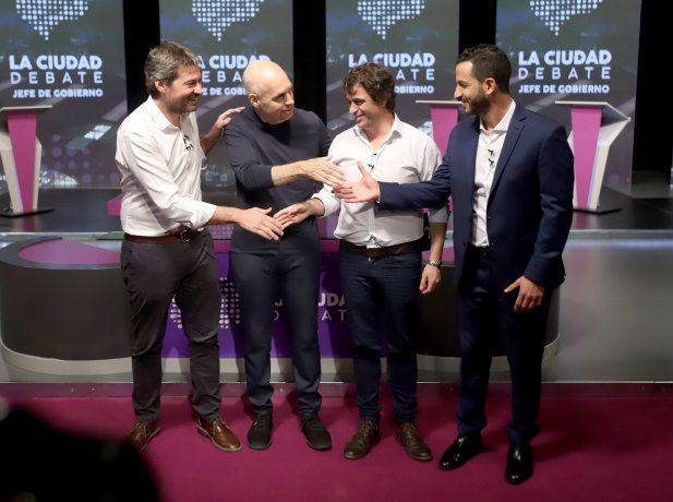 Matías Lammens, Horacio Rodríguez Larreta, Gabriel Solano y Matías Tombolini.