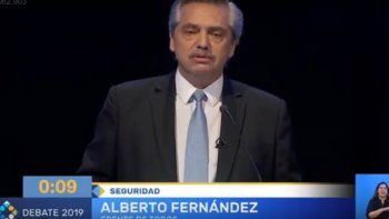 Fernández en el debate.