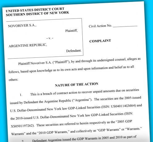 Demanda contra el cupón PBI en NY: nueva amenaza complica más a la Argentina