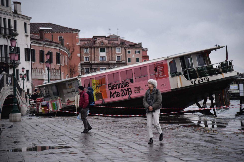 Venecia bajo el agua así está tras sufrir una de las mareas más altas