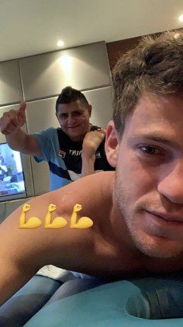 Alfonso junto a Schwartzman, en una historia del Instagram del