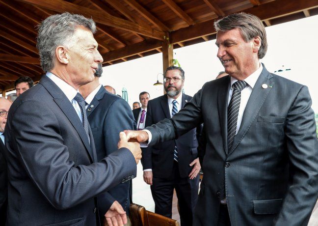 Mauricio Macri junto a Jair Bolsonaro.