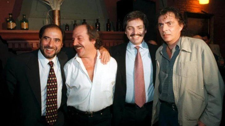 Alberto Fernandez, con Litto Nebbia y Alejandro Dolina.