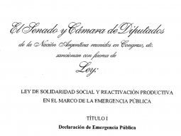 Ley de Solidaridad Social y Reactivación Productiva