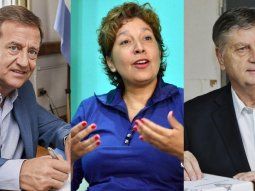 Rodolfo Suarez, Arabela Carreras y Sergio Ziliotto.
