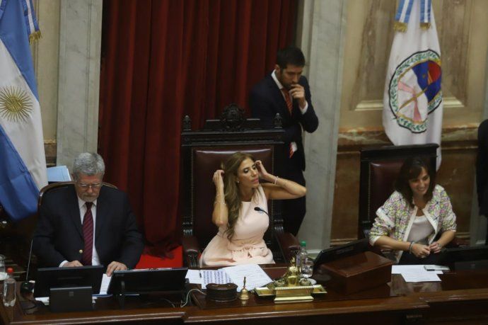 La sesión es encabezada por la presidenta provisional de la cámara, Claudia Ledesma Abdala, en reemplazo de la vicepresidenta Cristina Kirchner.