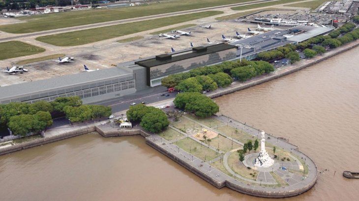 Vista aérea del monumento a Cristóbal Colón.