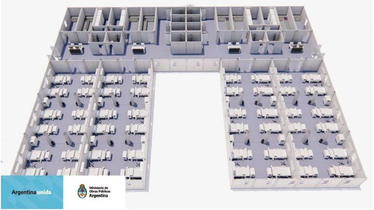 El gobierno de la Nación construirá hospitales modulares de emergencia para combatir al coronavirus.